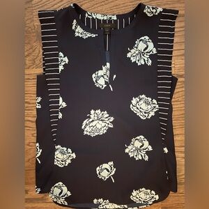 J.Crew Floral and‎ Stripe silk shirt